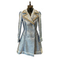 Sky Blue Coat Moschino with Gray Rhinestones