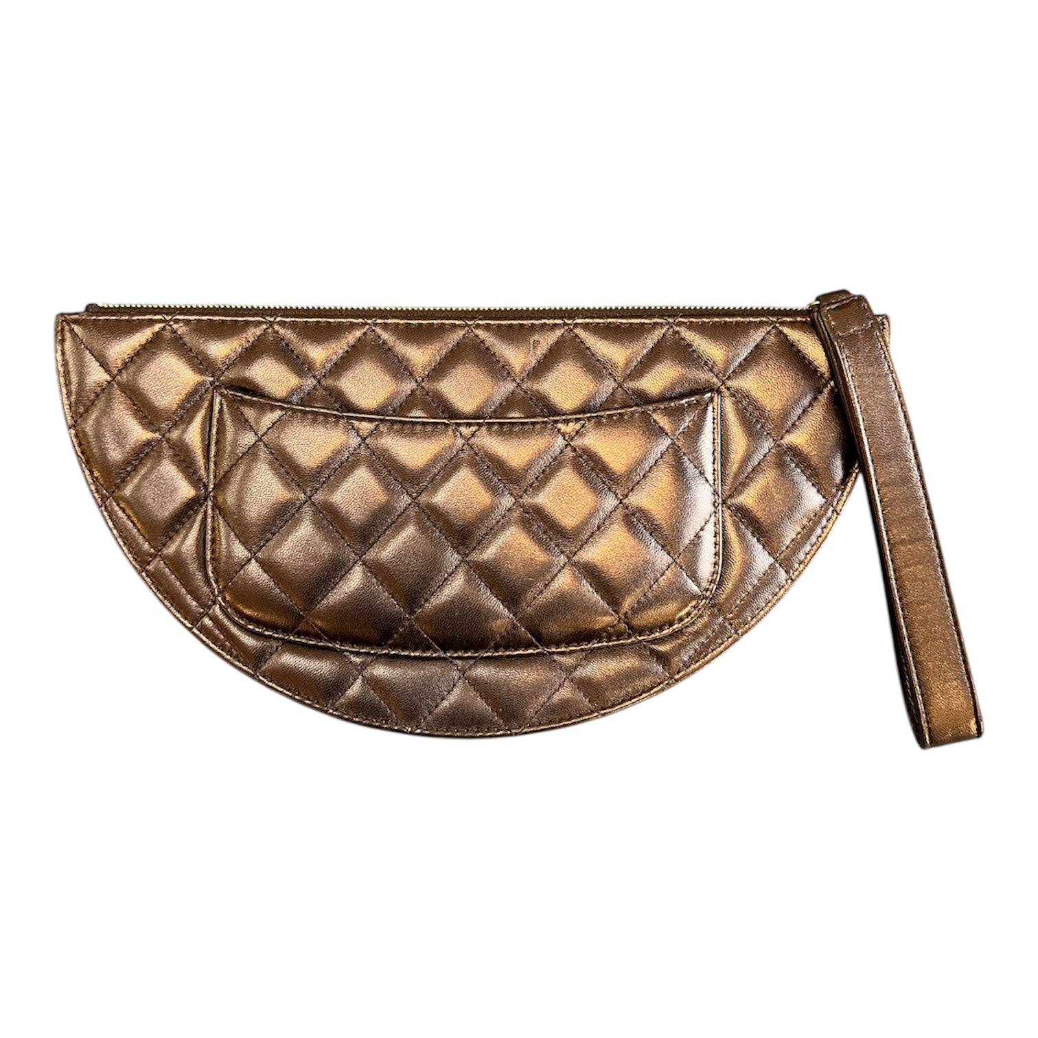 2019 Chanel Quilted Lambskin Wave Clutch