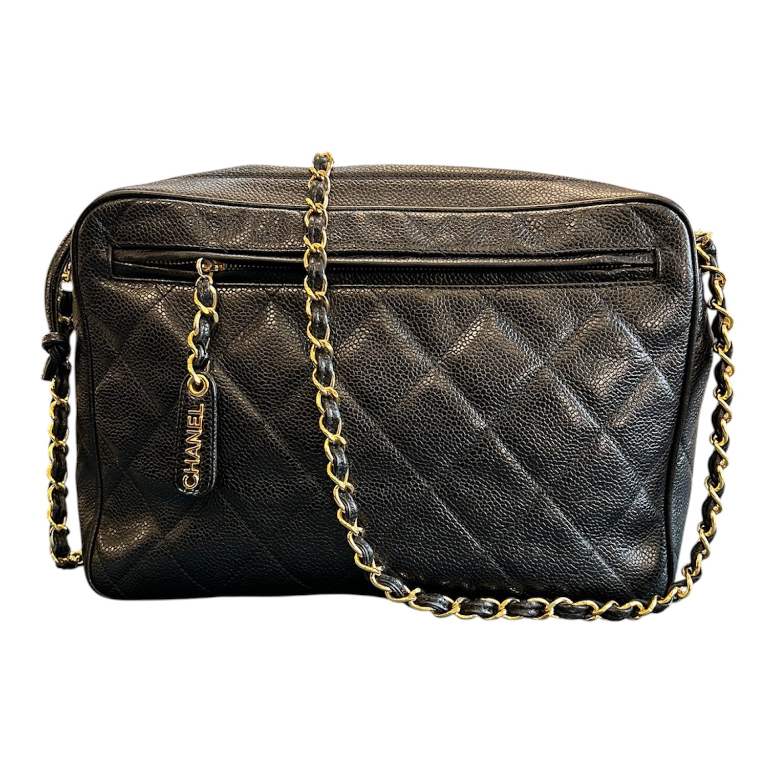 1994 Chanel CC Quilted Caviar Camera Bag