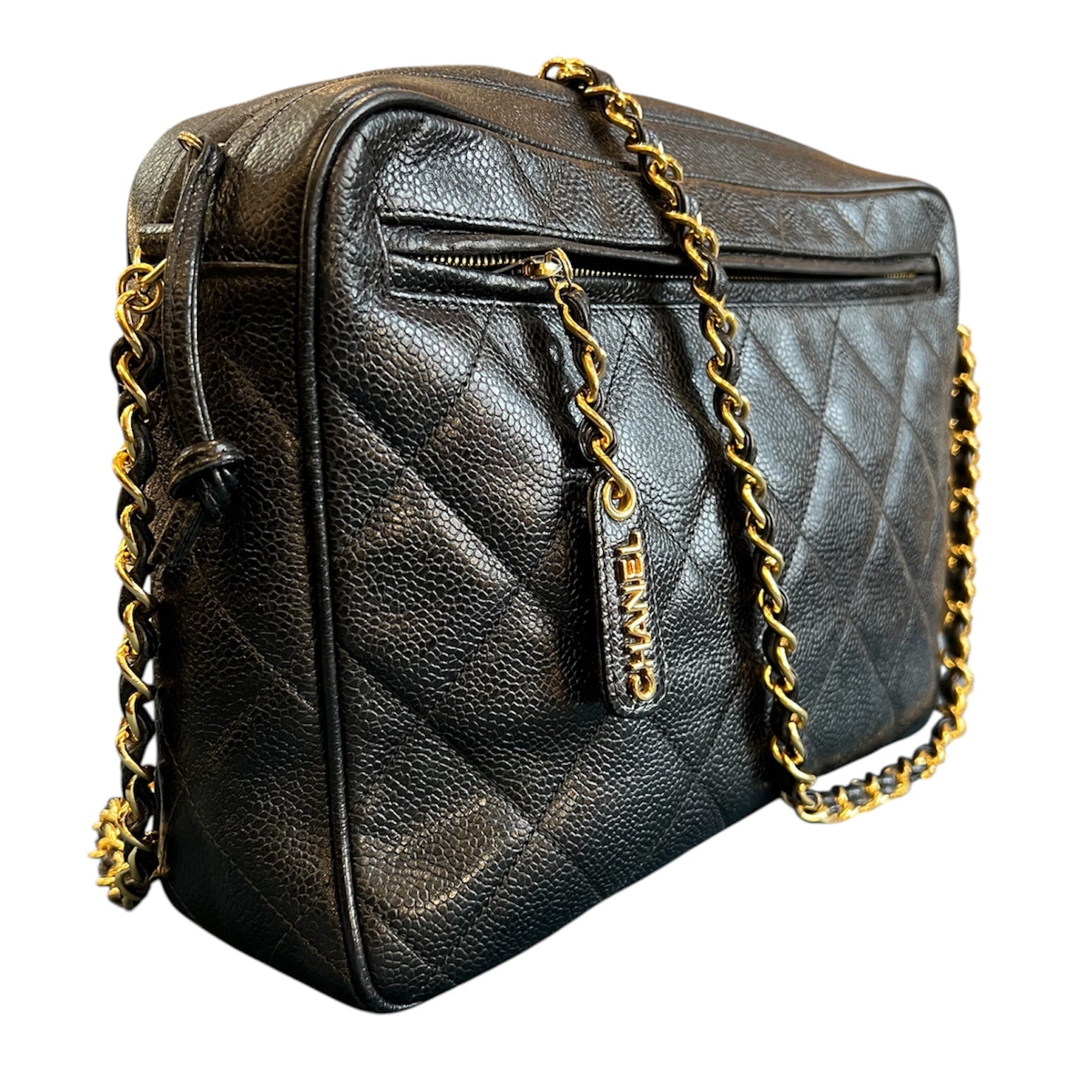1994 Chanel CC Quilted Caviar Camera Bag