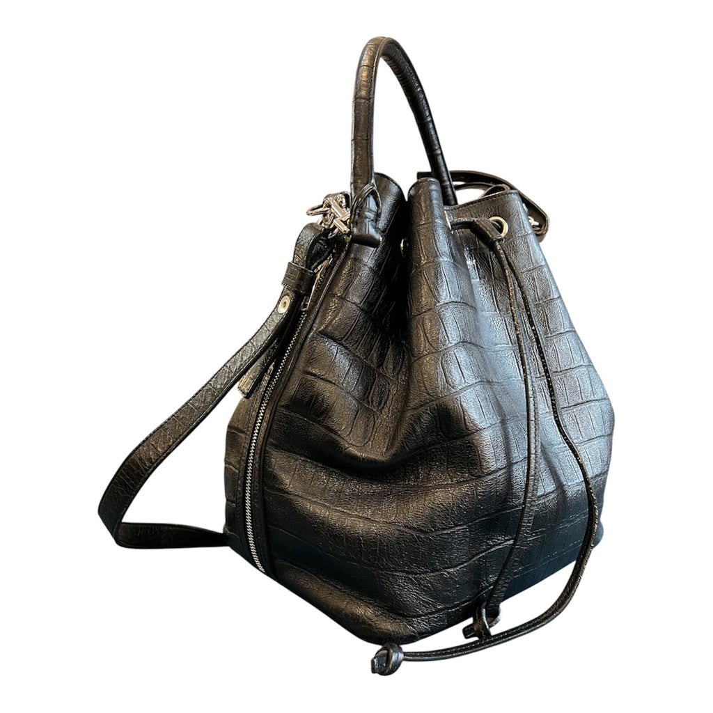 Saint Laurent Crocodile-Embossed Calfskin Emmanuelle Bucket Bag