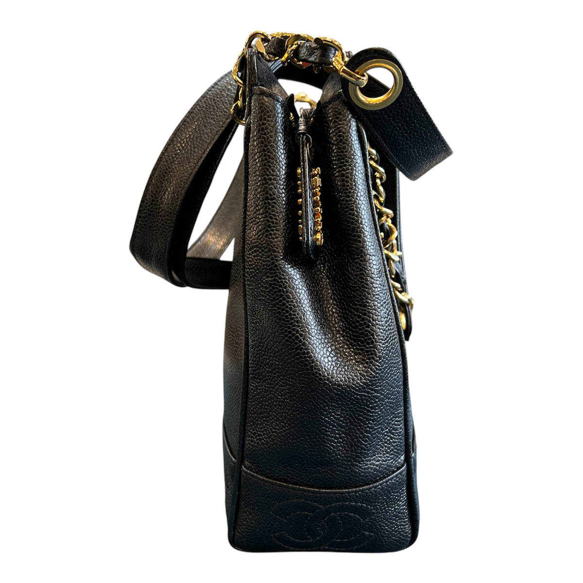 1996 Chanel Triple CC Caviar Tote Handbag