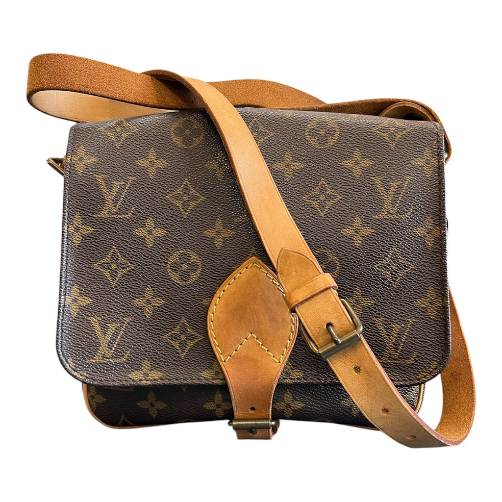 1992 Louis Vuitton Monogram Cartouchiere MM Handbag