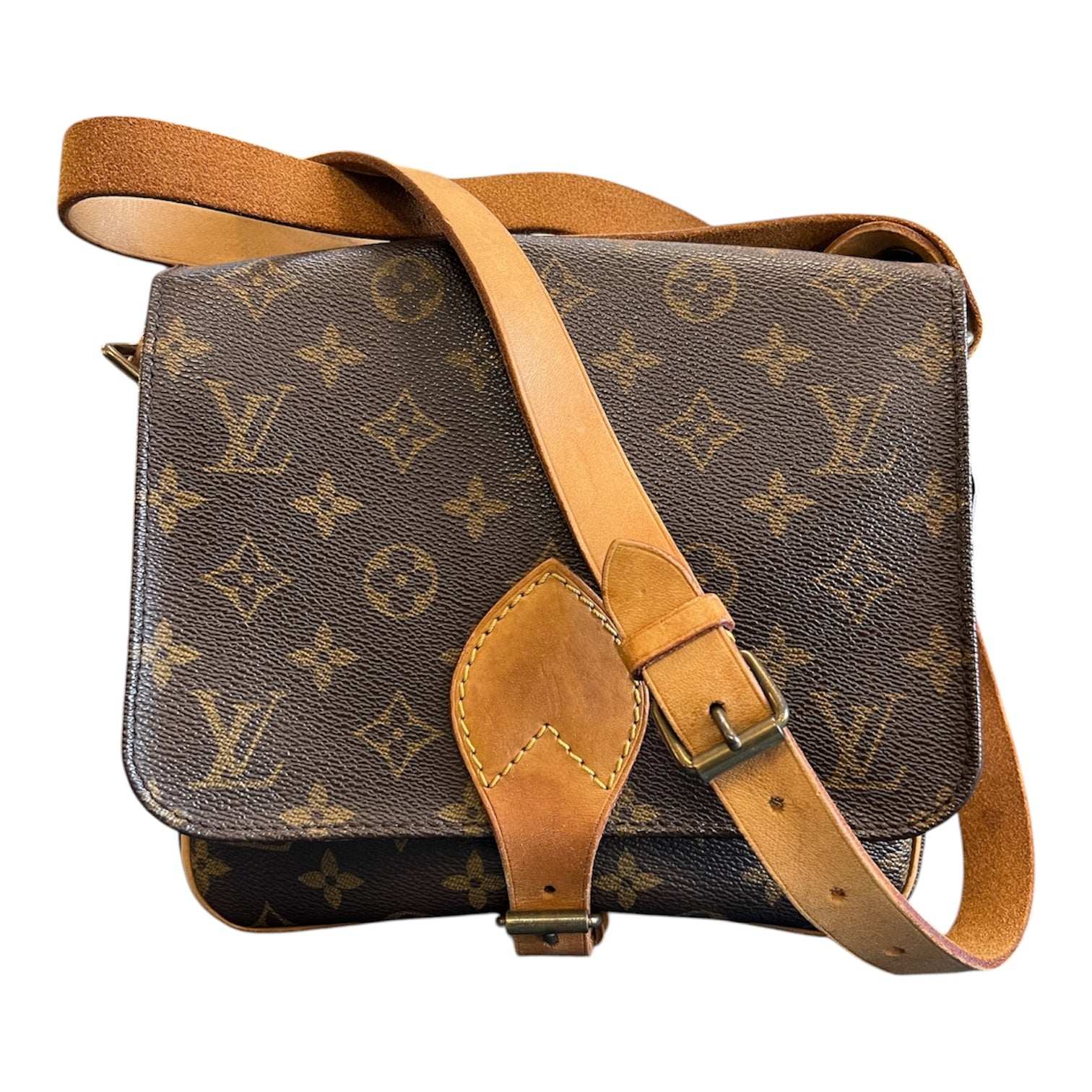 1992 Louis Vuitton Monogram Cartouchiere MM Handbag