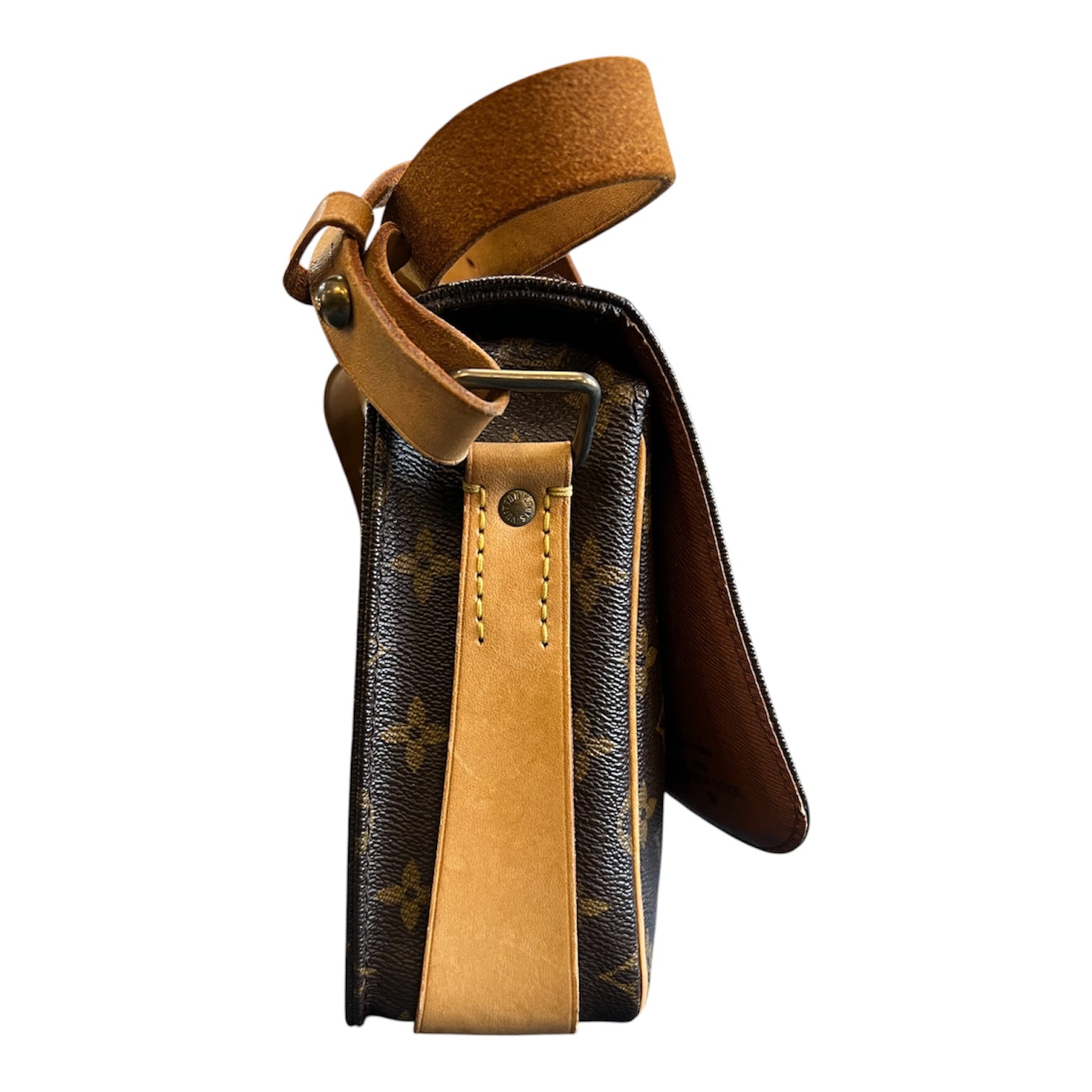 1992 Louis Vuitton Monogram Cartouchiere MM Handbag