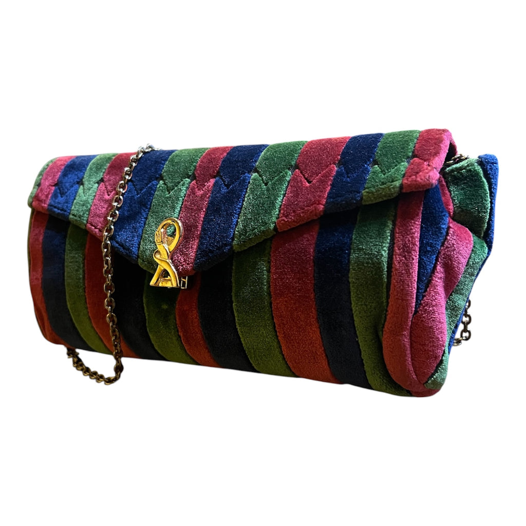 Roberta di Camerino Multicolor Velvet Handbag