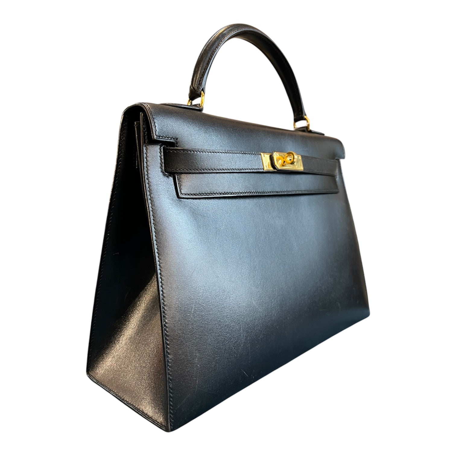 Hermes Box Calf Kelly Sellier 32 Handbag