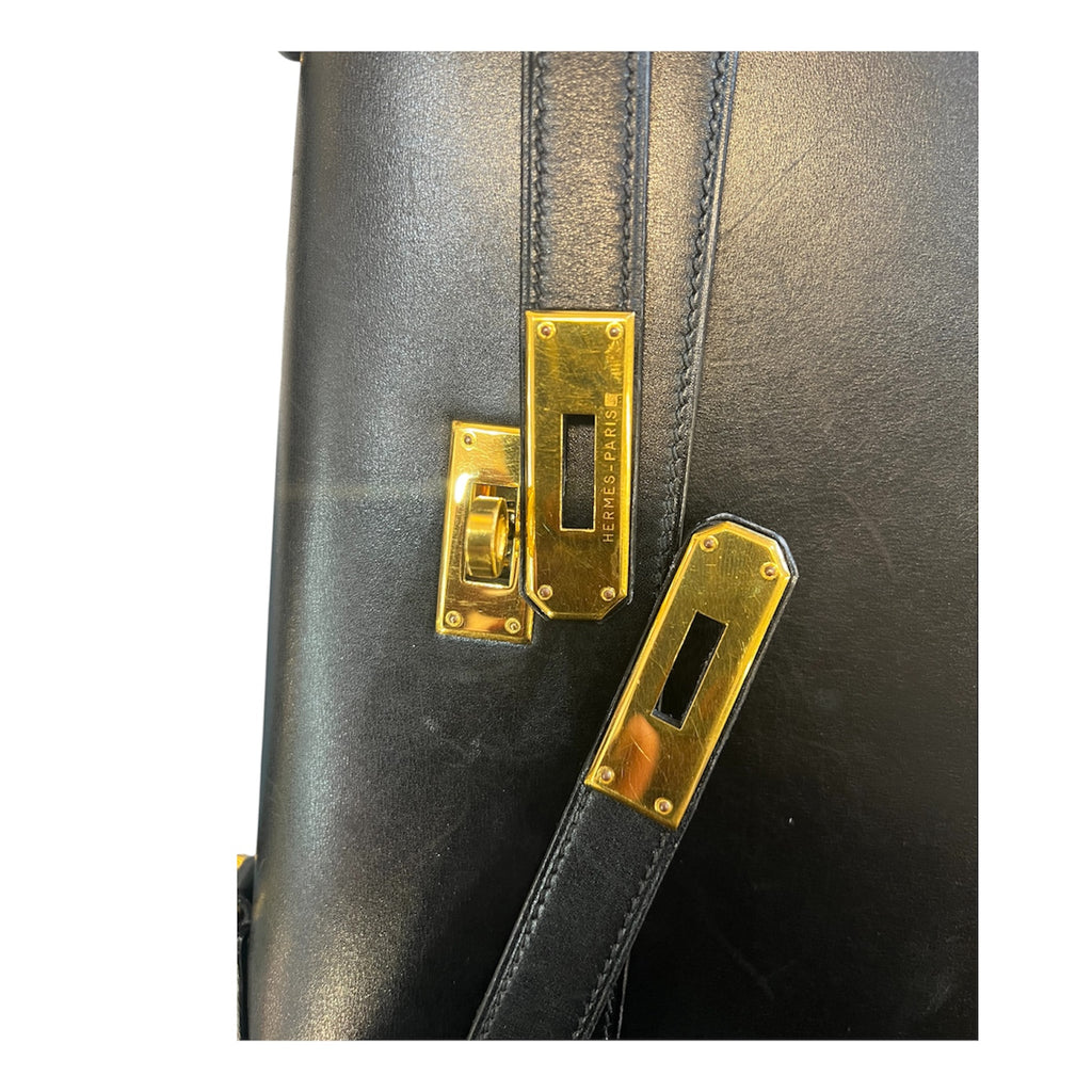 1971 Hermes Box Calf Kelly Sellier 32 Handbag