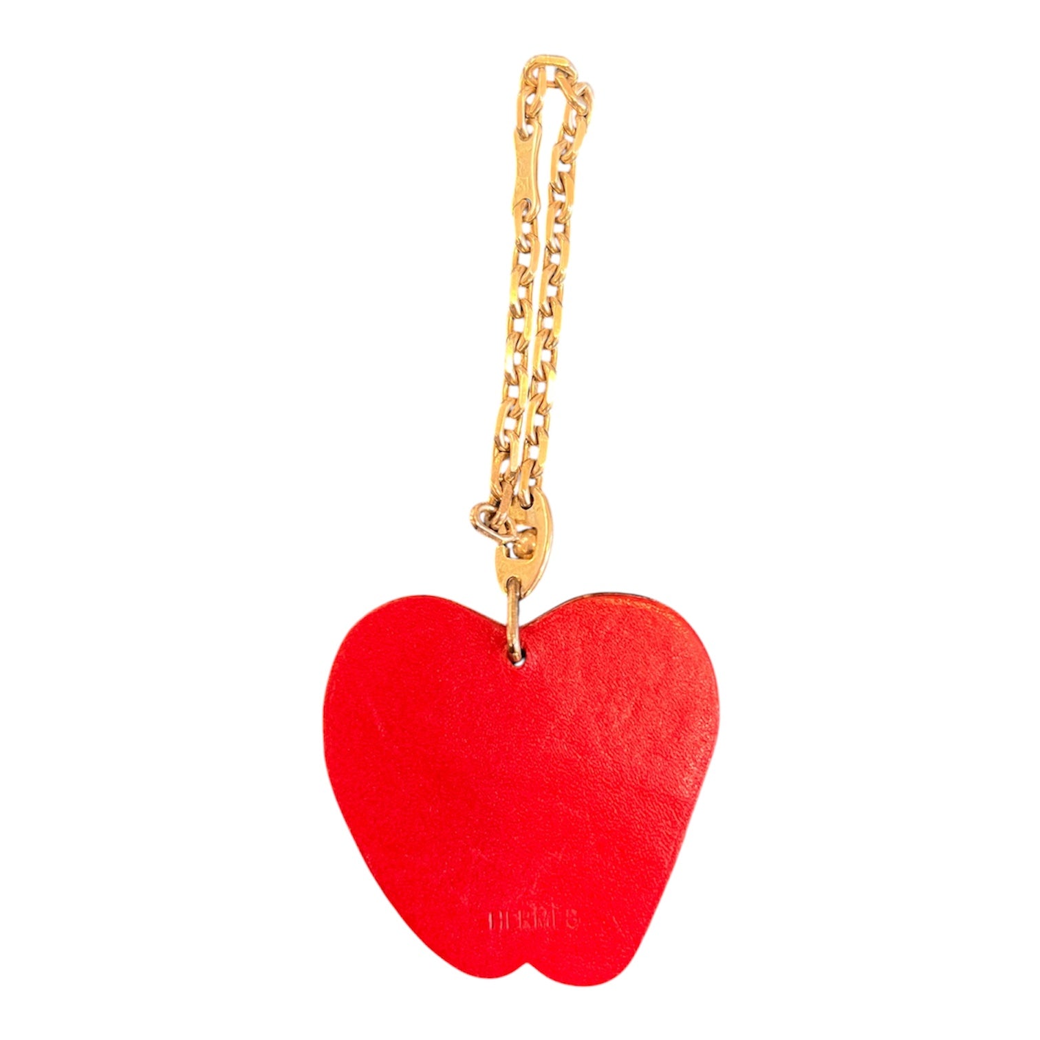 Red Hermès Apple-Shaped Keyring