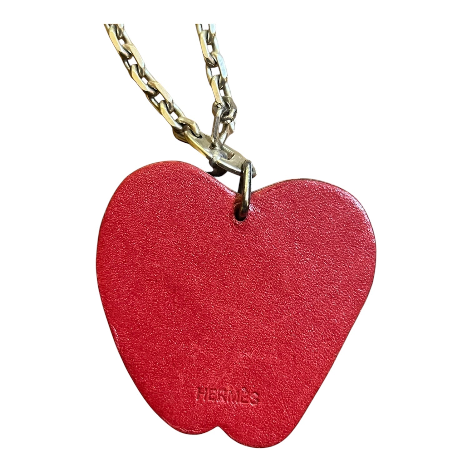 Red Hermès Apple-Shaped Keyring