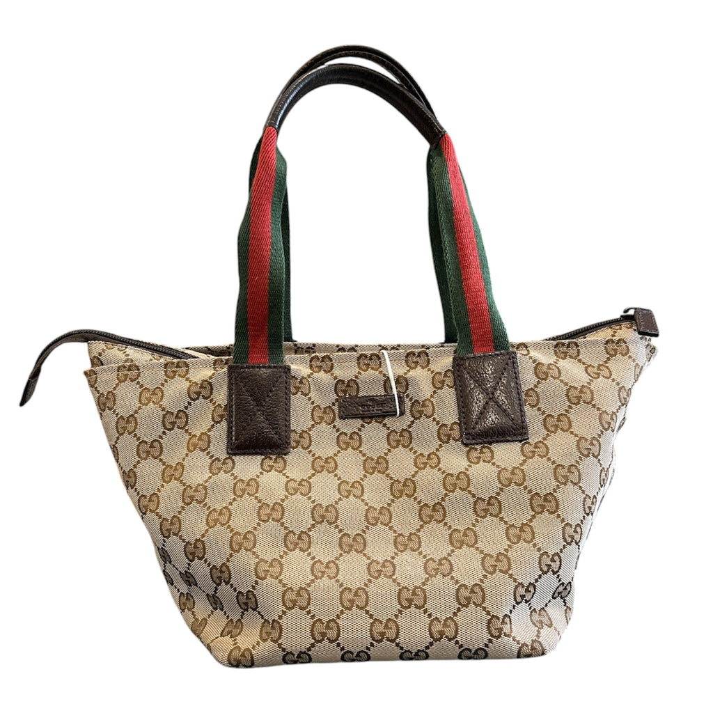 Gucci GG Canvas Web Tote Handbag