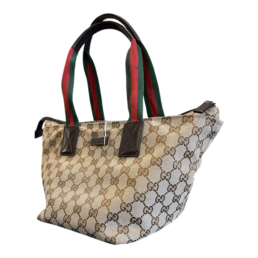 Gucci GG Canvas Web Tote Handbag