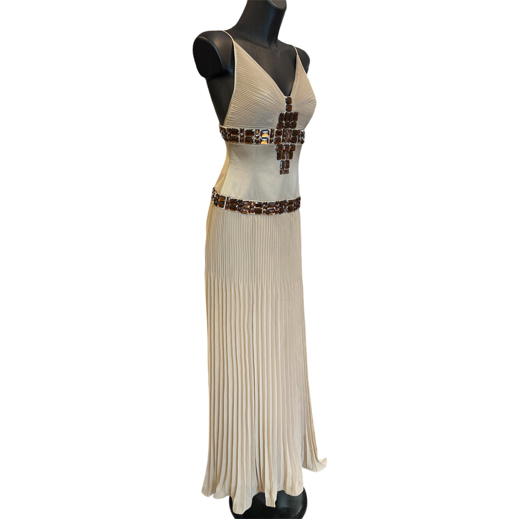 Beige Just Cavalli silk dress