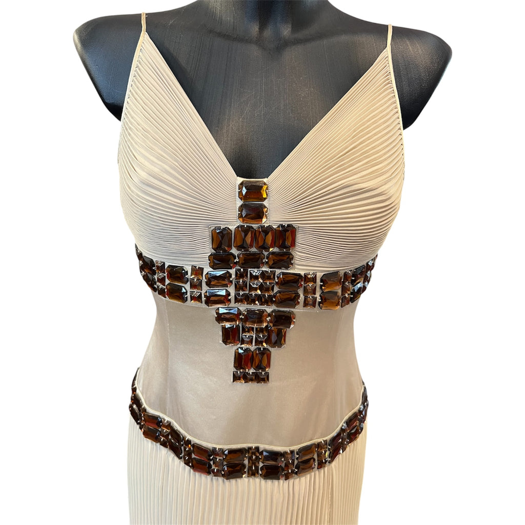 Beige Just Cavalli silk dress