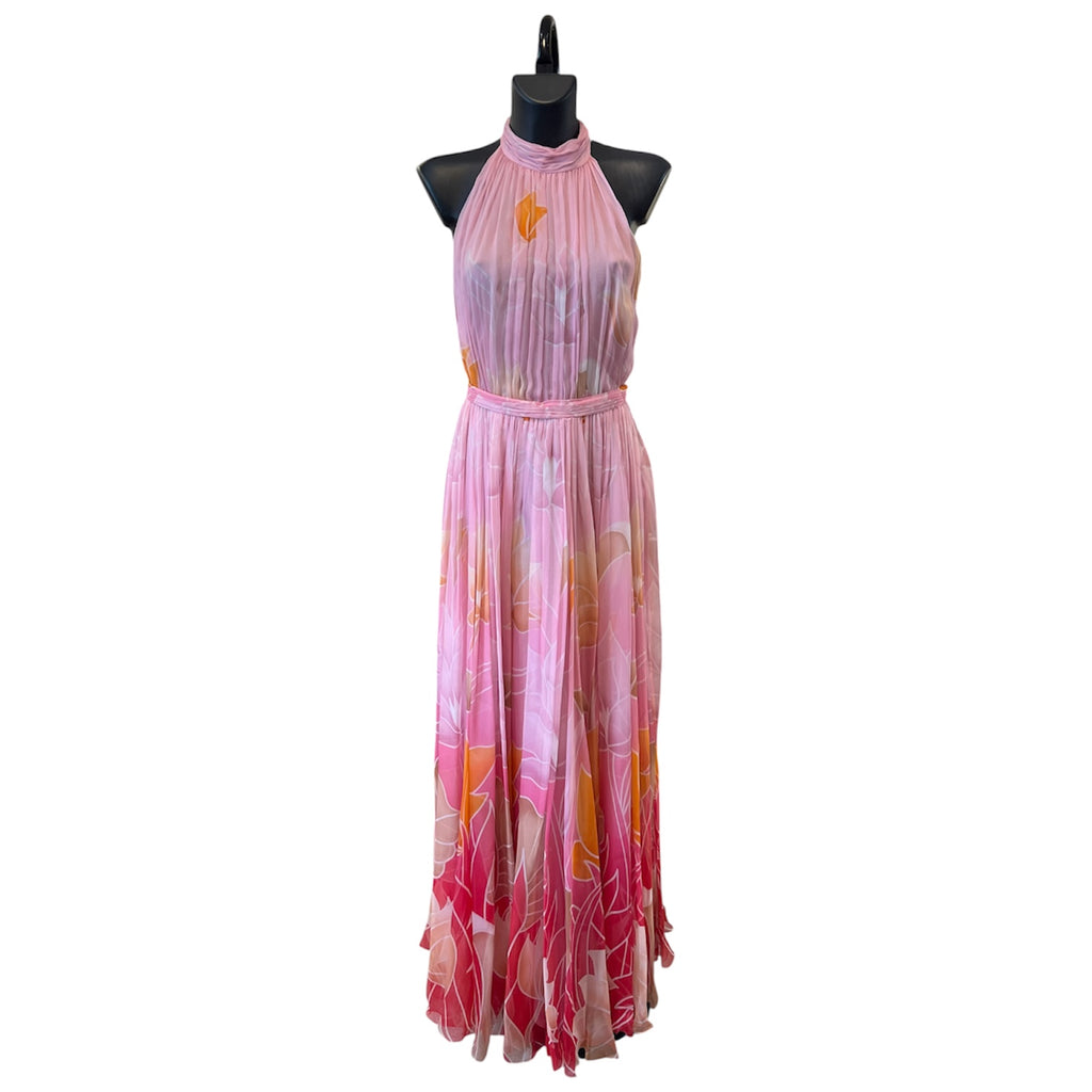 Multicoloured pink Ralph&Russo silk dress