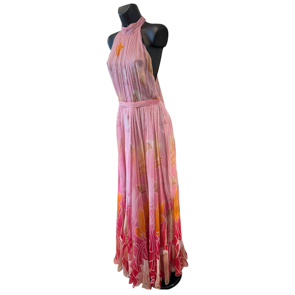 Multicoloured pink Ralph&Russo silk dress