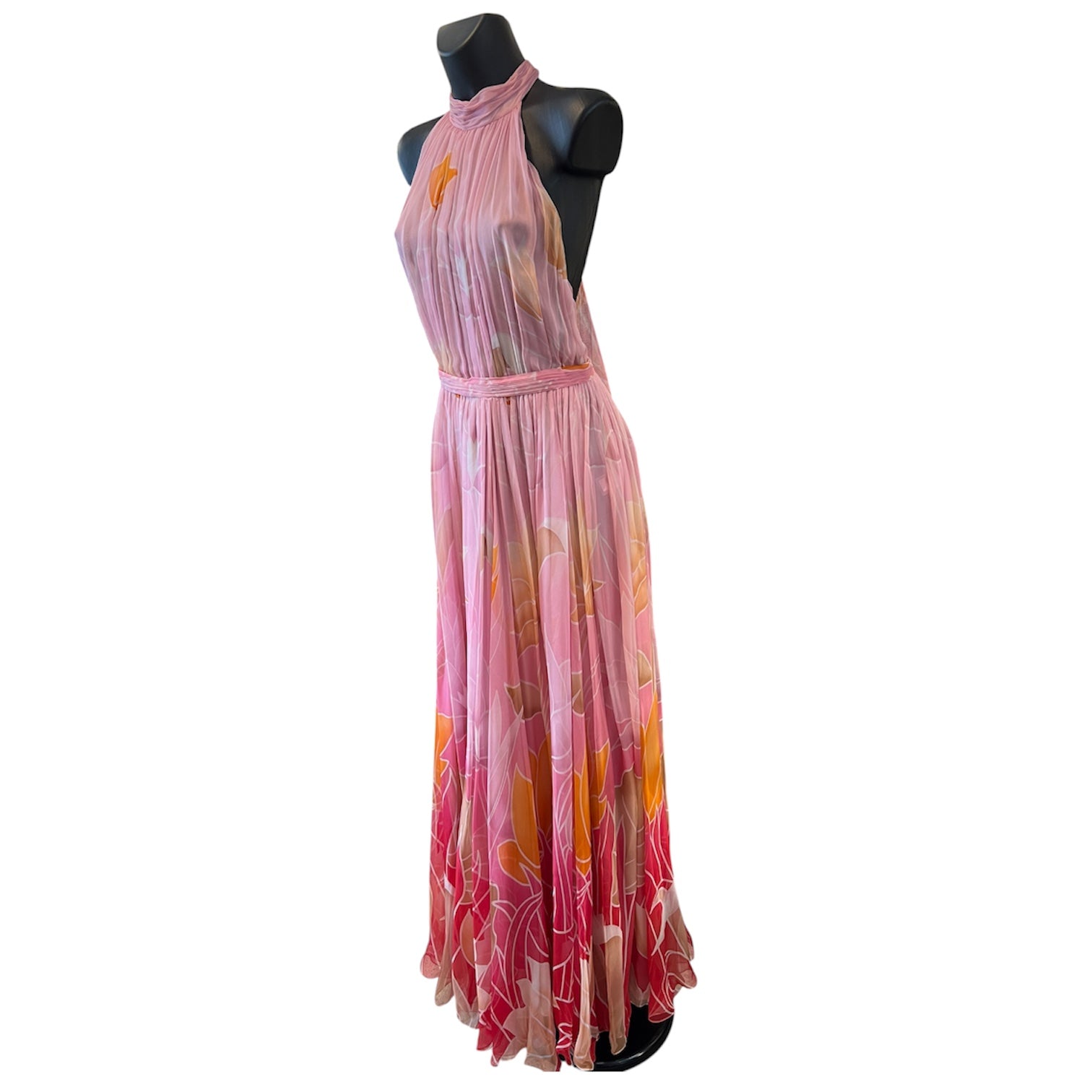 Multicoloured pink Ralph&Russo silk dress
