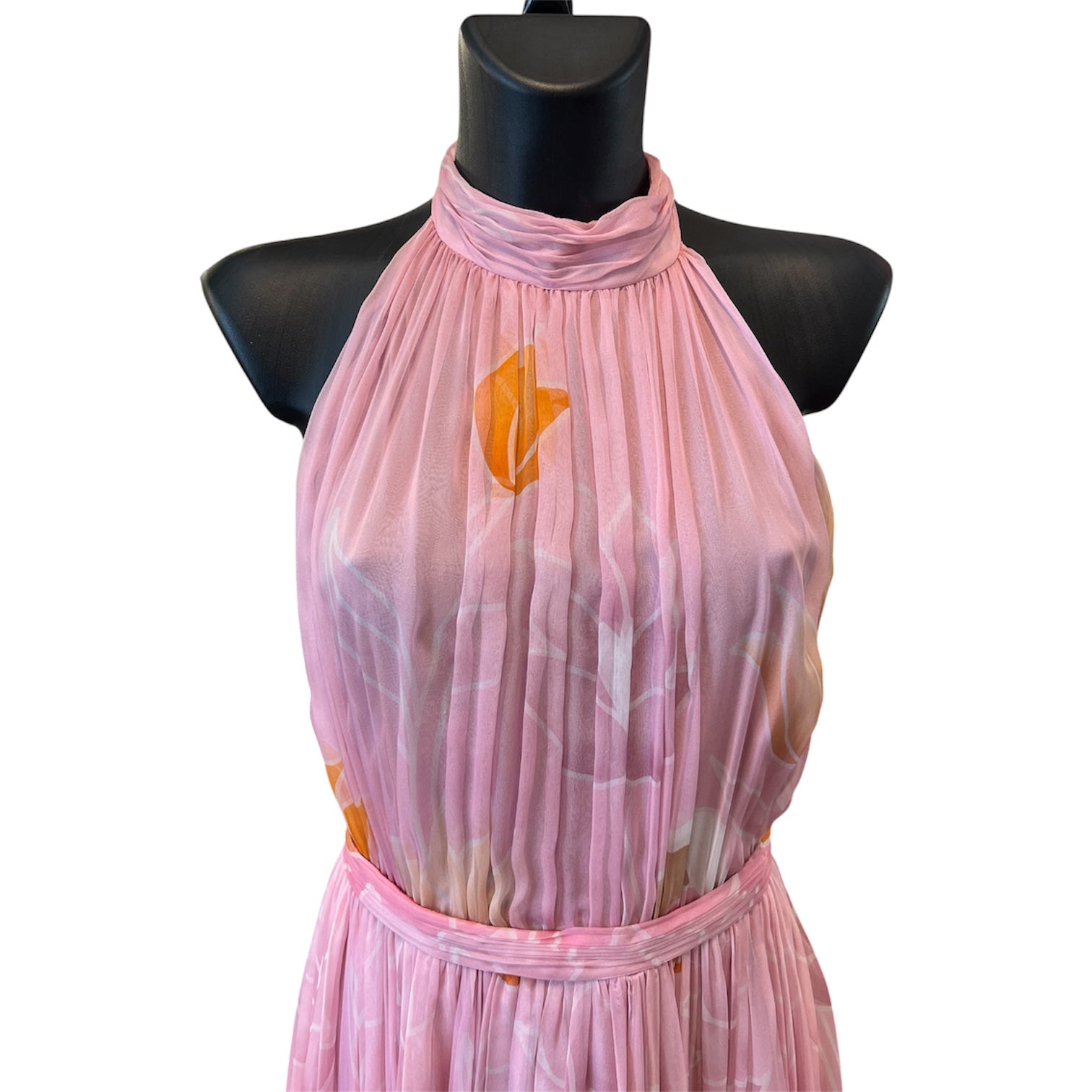 Multicoloured pink Ralph&Russo silk dress