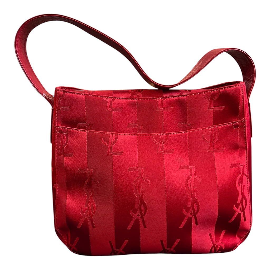 Yves Saint Laurent Nylon Monogram Logo Shoulder Bag