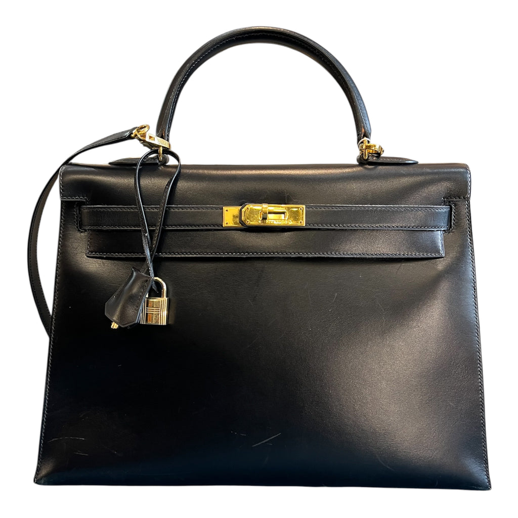 1996 Hermès Box Calf Kelly Sellier 35 Handbag