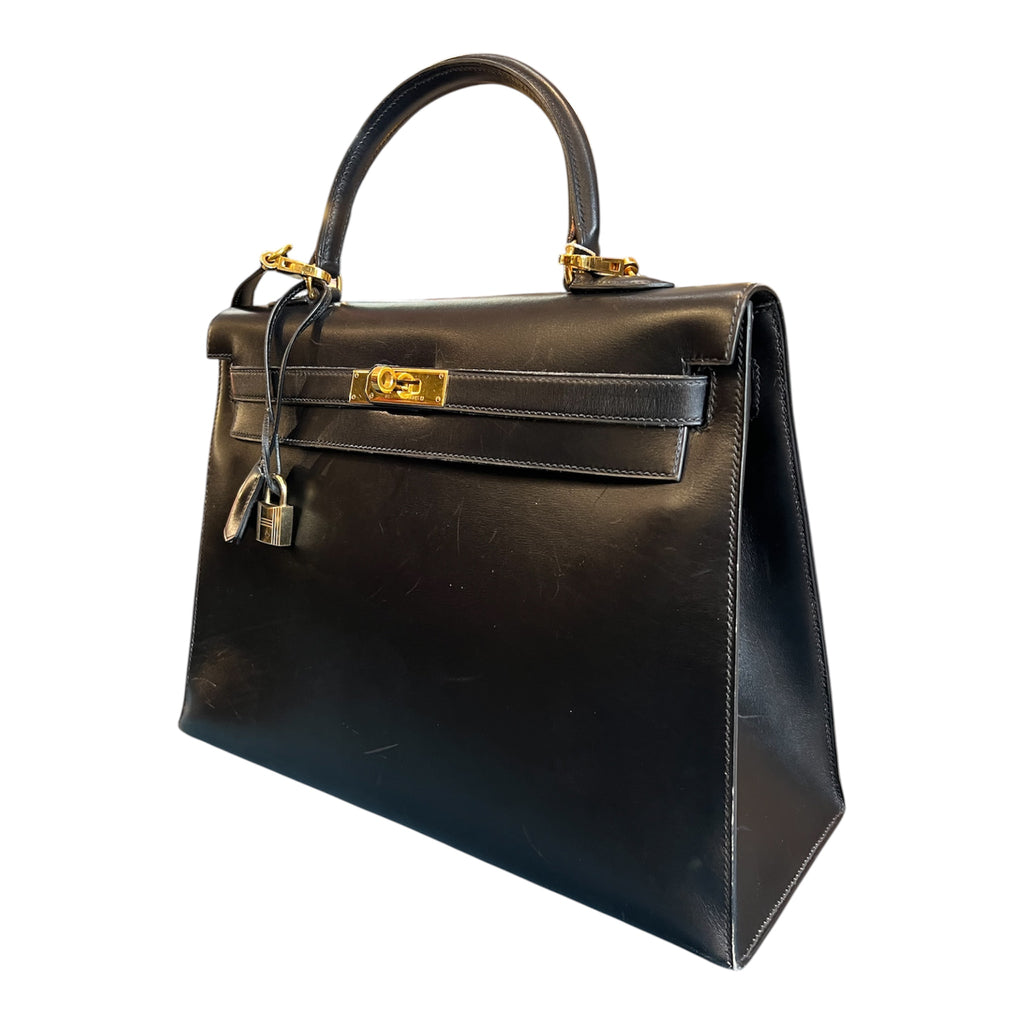 1996 Hermès Box Calf Kelly Sellier 35 Handbag