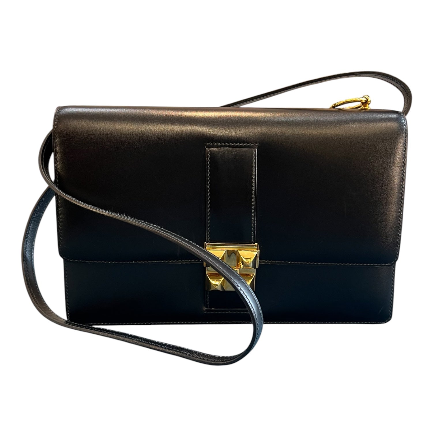 Hermes Box Calf Medor Crossbody Bag