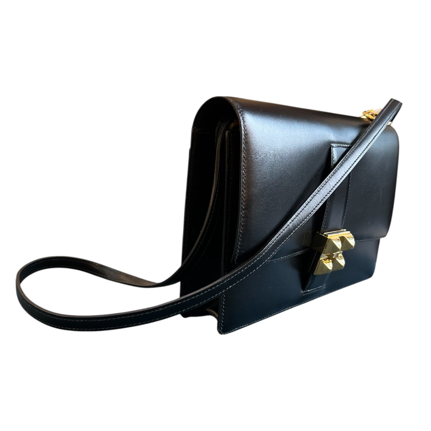 Hermes Box Calf Medor Crossbody Bag