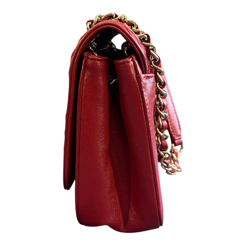 2017 Chanel Large Chevron Sheepskin Subtle Flap Handbag