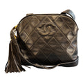 1991 Chanel CC Quilted Lambskin Tassel Crossbody Bag