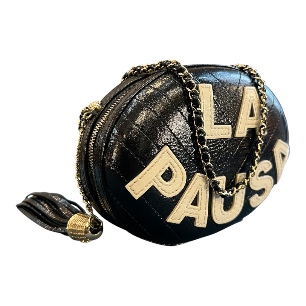 2018 Chanel Chevron Lambskin La Pausa Evening Shoulder Bag