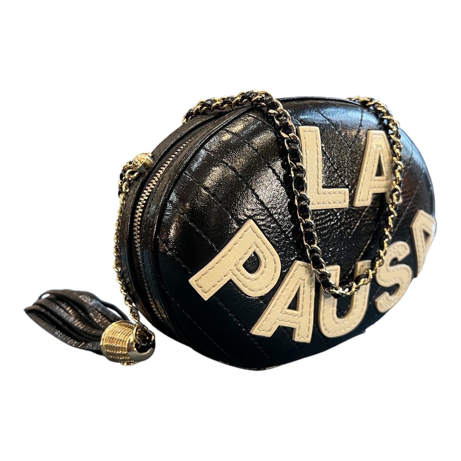 2018 Chanel Chevron Lambskin La Pausa Evening Shoulder Bag