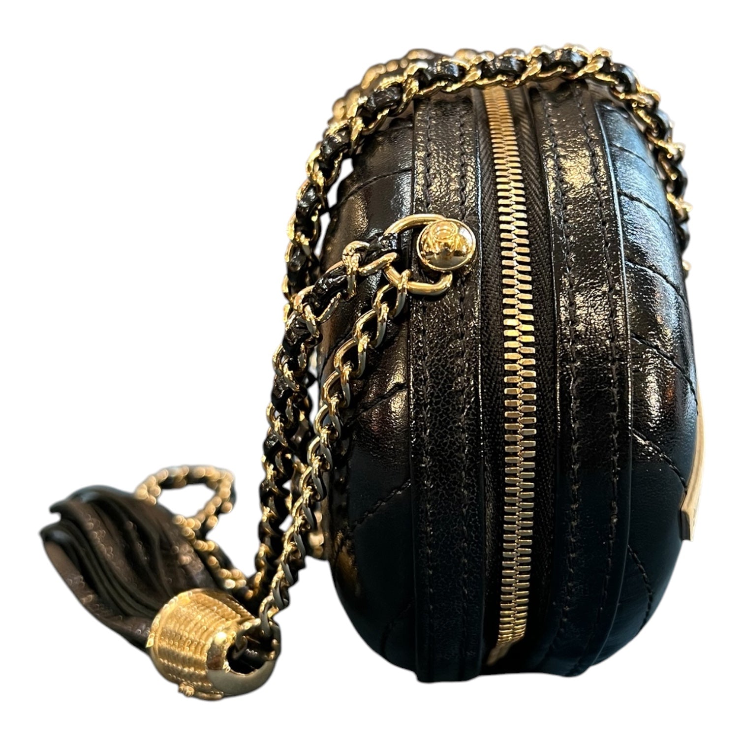 2018 Chanel Chevron Lambskin La Pausa Evening Shoulder Bag
