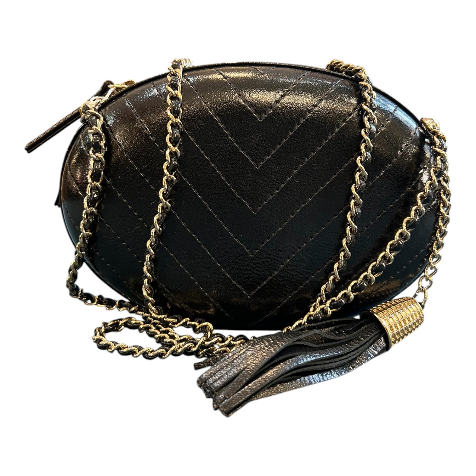 2018 Chanel Chevron Lambskin La Pausa Evening Shoulder Bag
