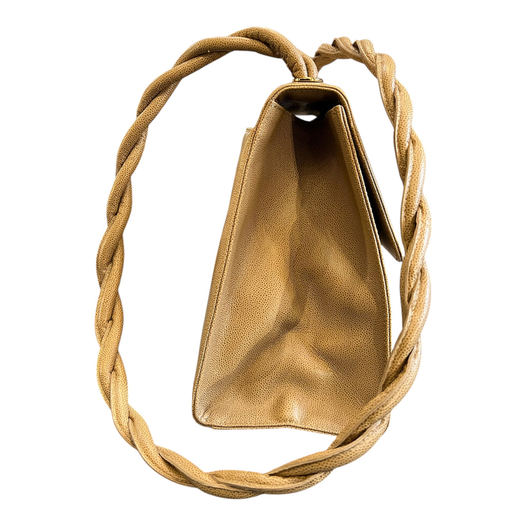 1997 Chanel CC Caviar Twisted Strap Shoulder Bag