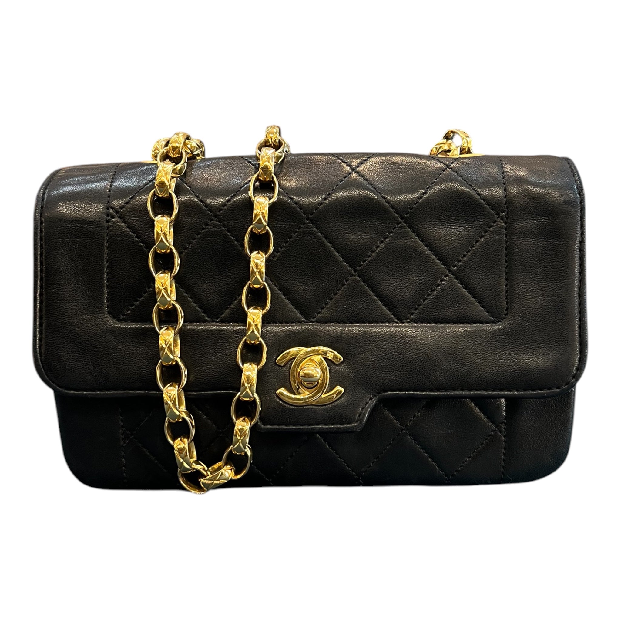 1989 Chanel Mini Quilted Lambskin Single Flap Bag