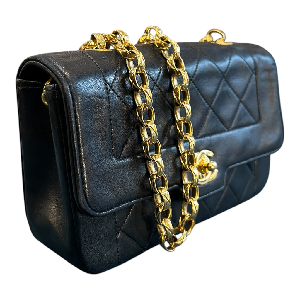 1989 Chanel Mini Quilted Lambskin Single Flap Bag