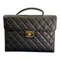 1996 Chanel CC Quilted Caviar Briefcase