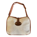 1984 Hermes Rodeo Shoulder Bag in Beige Canvas and Brown Leather