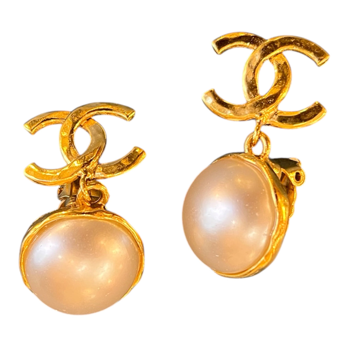 Chanel CC Golden Earrings