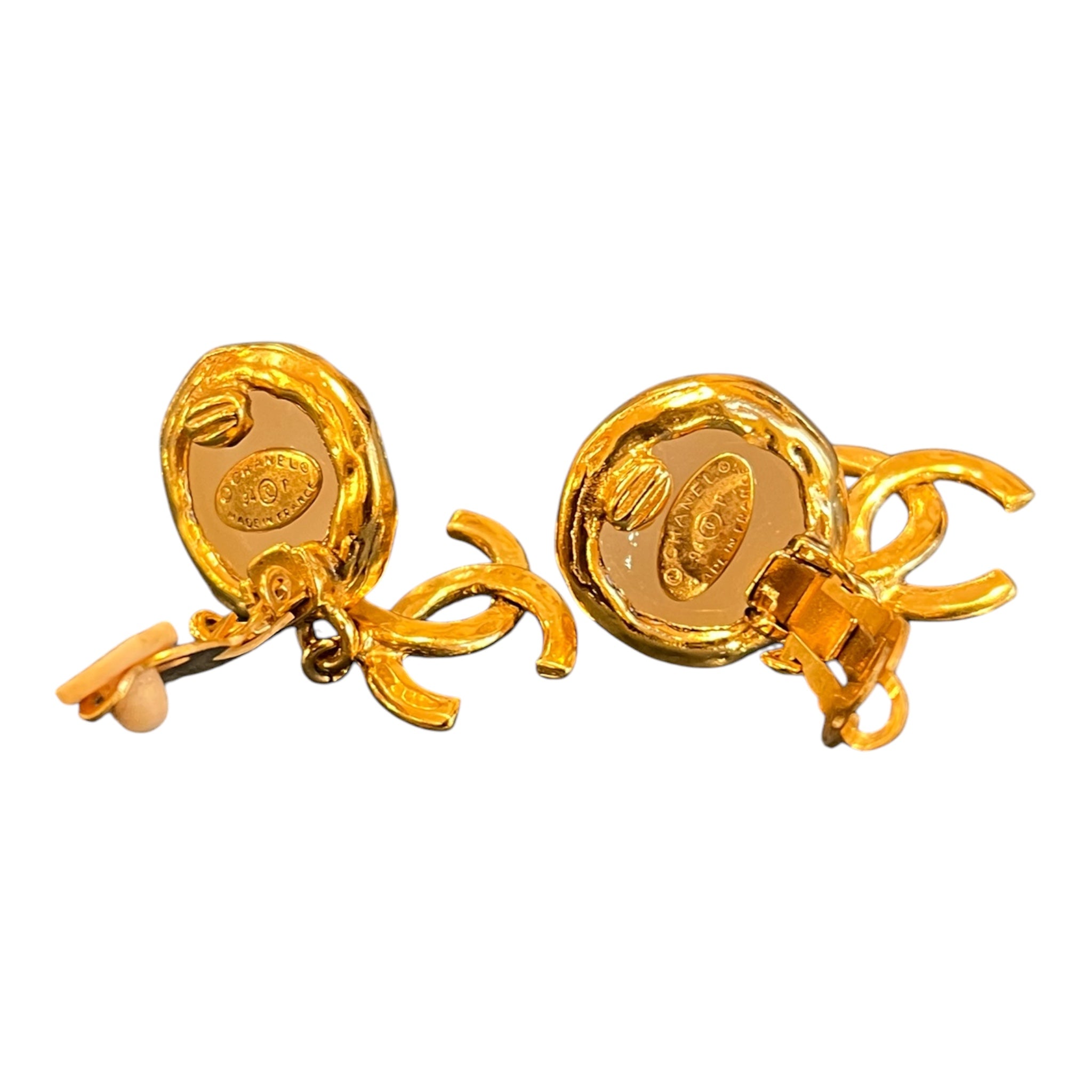 Chanel CC Golden Earrings