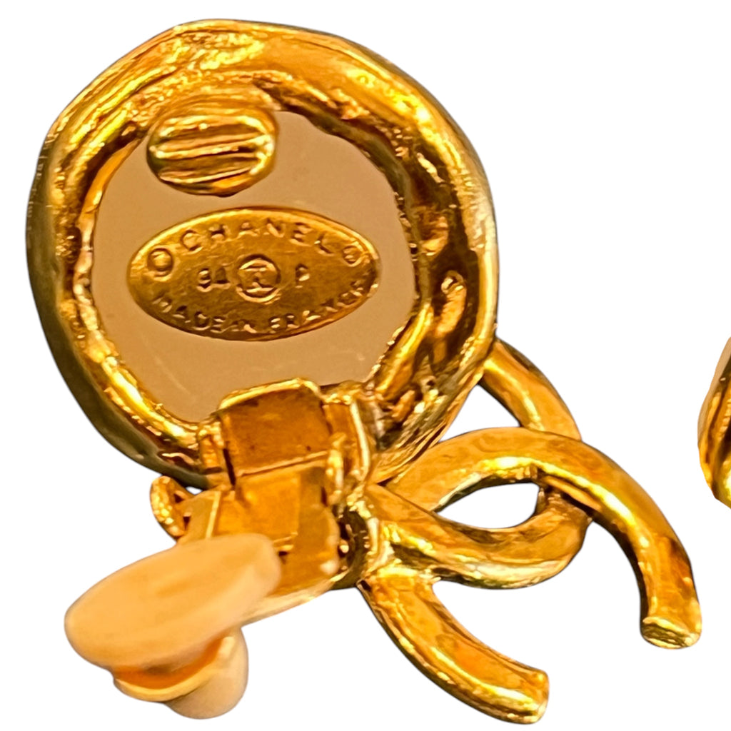 Chanel CC Golden Earrings