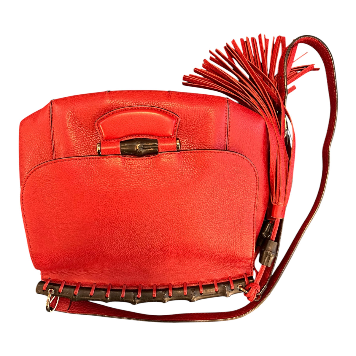 Gucci Medium Leather Bamboo New Fringe Crossbody