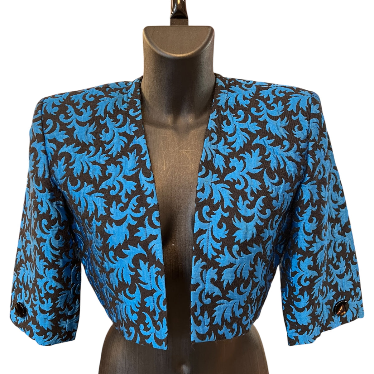 Saint Laurent Short Blue Patterned Jacket