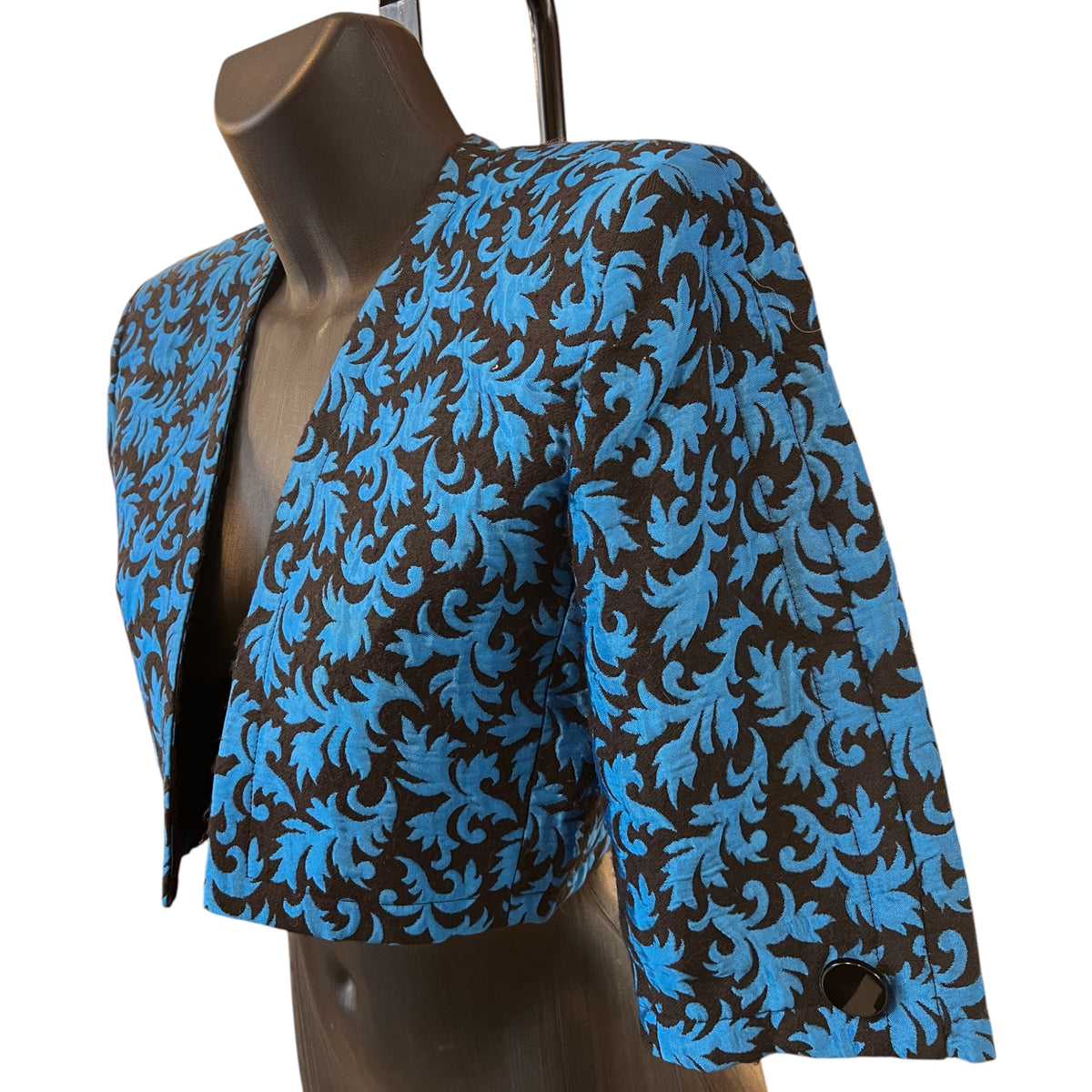 Saint Laurent Short Blue Patterned Jacket