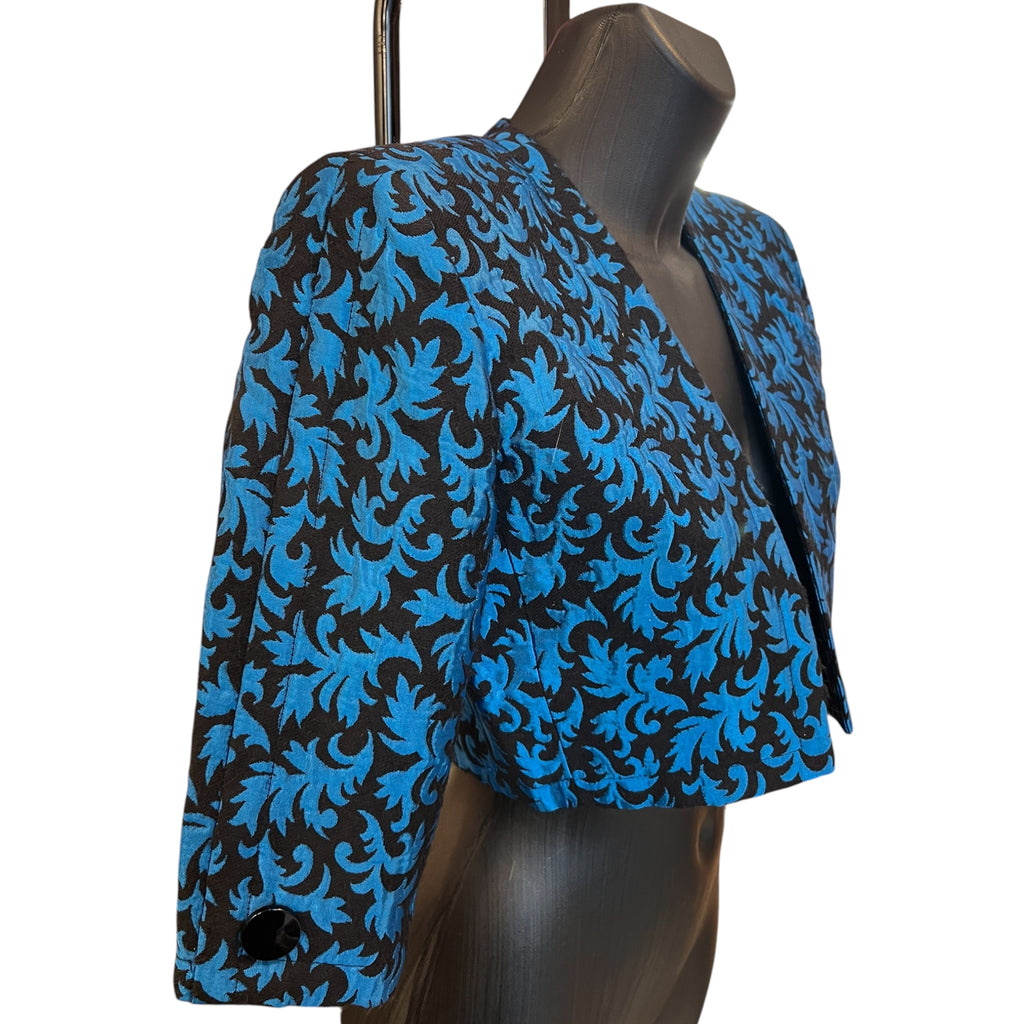 Saint Laurent Short Blue Patterned Jacket