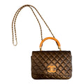 2018 Chanel Quilted Lambskin "Knock on Wood" Satchel