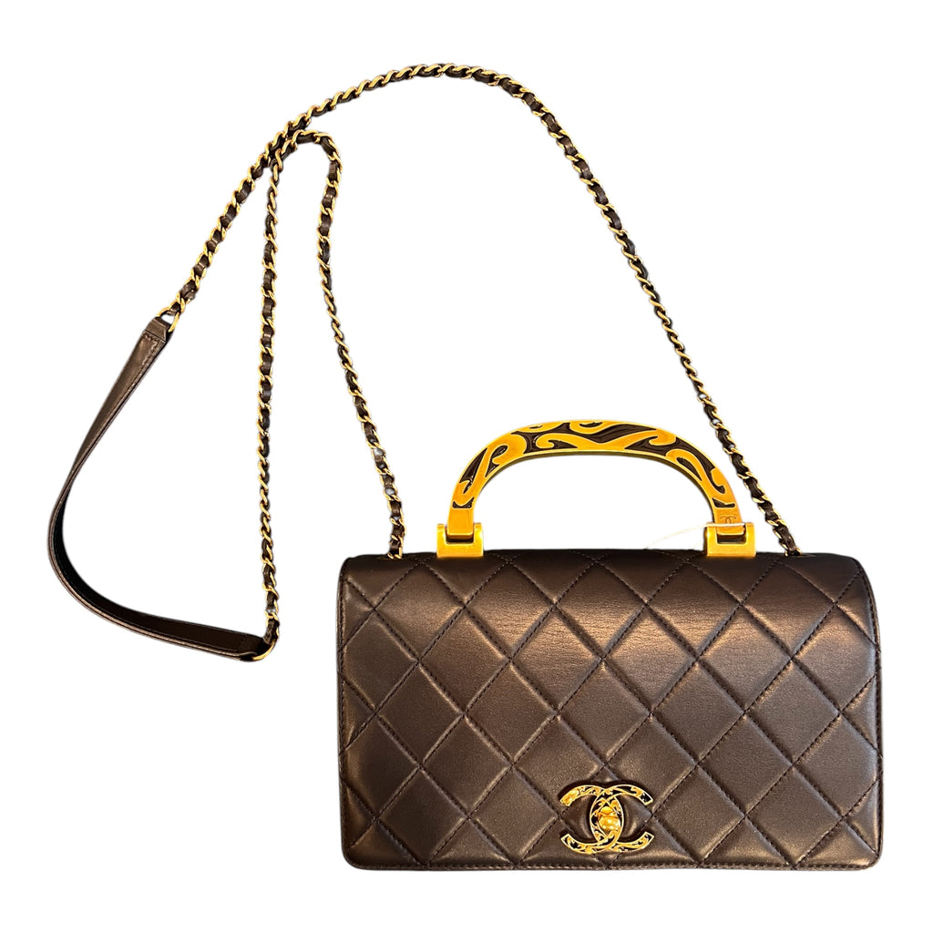 2015 Chanel Small Quilted Lambskin Art Nouvelle Flap Bag