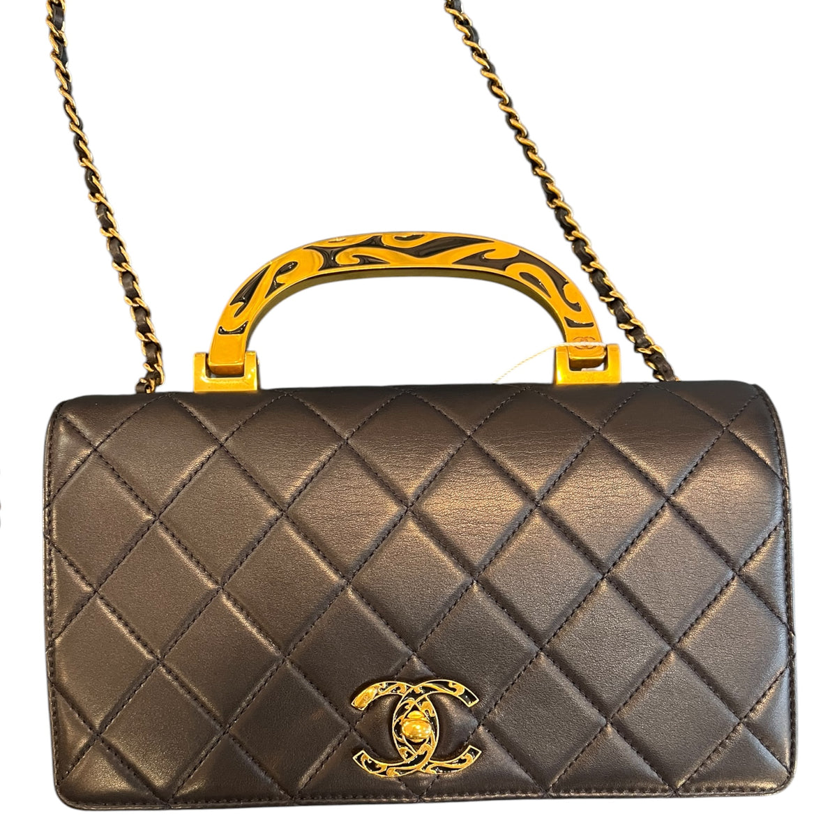 2015 Chanel Small Quilted Lambskin Art Nouvelle Flap Bag