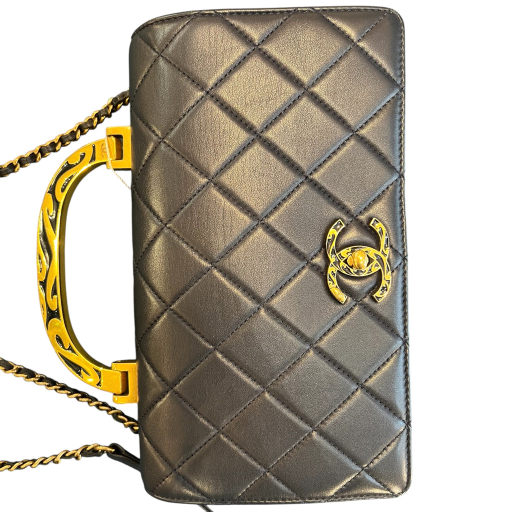 2015 Chanel Small Quilted Lambskin Art Nouvelle Flap Bag