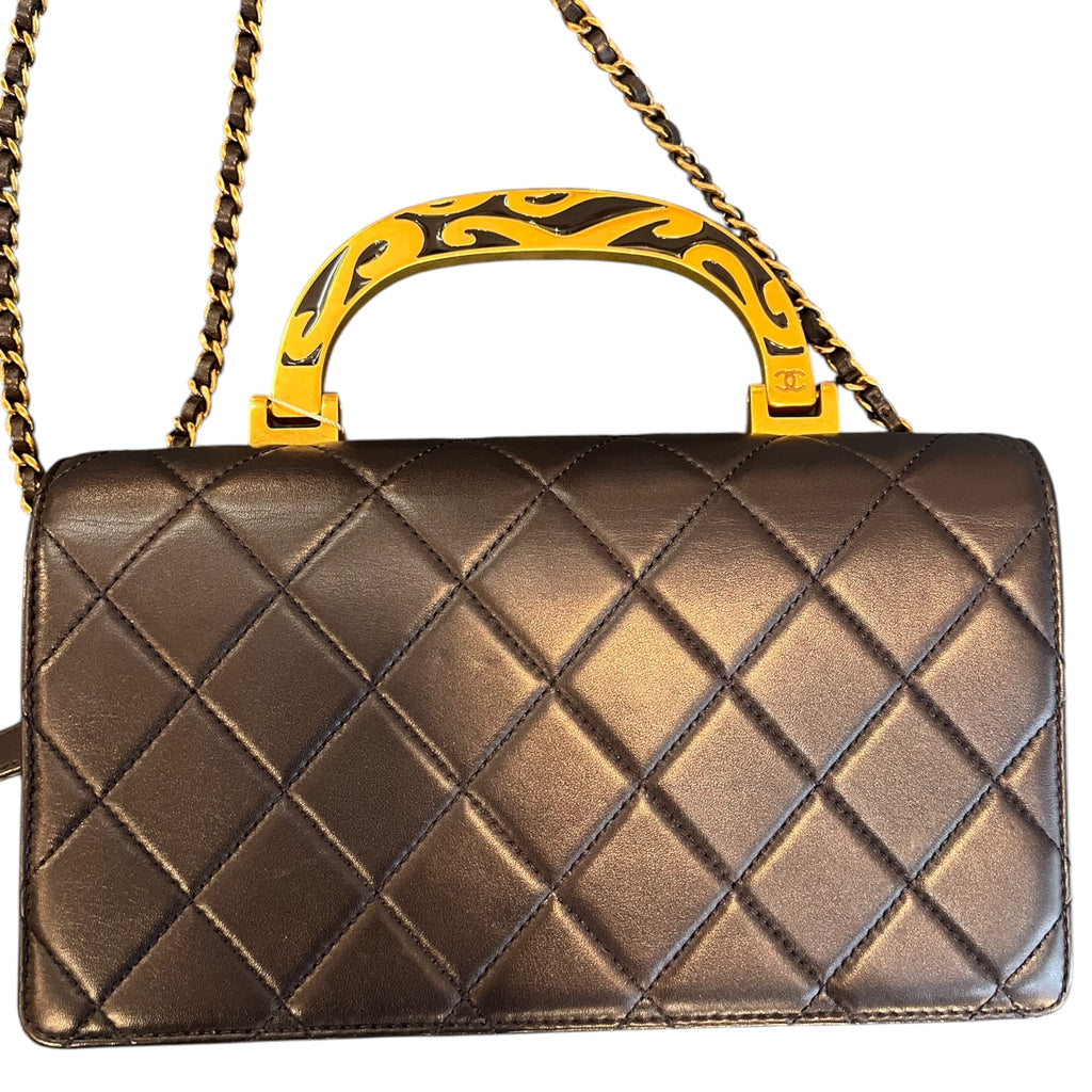 2015 Chanel Small Quilted Lambskin Art Nouvelle Flap Bag